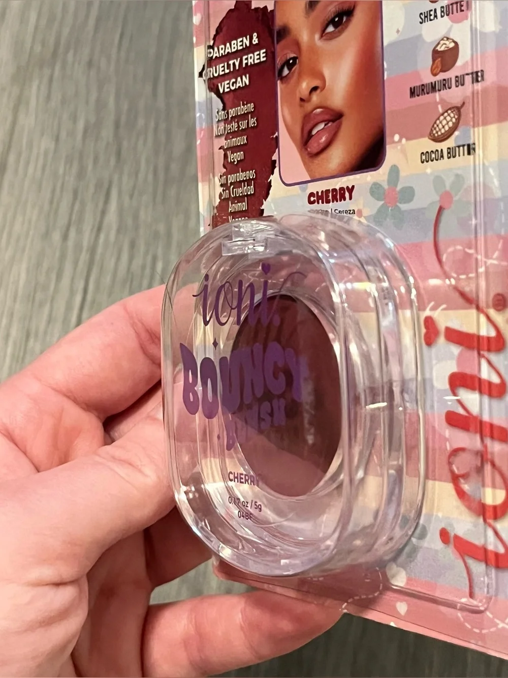 Ioni Bouncy Blush Butter Bae Cherry Cream Blush Vegan Cruelty Free Girly